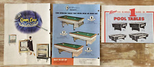 Vintage advert brochures National cigarette candy machines coin op pool tables for sale  Shipping to South Africa
