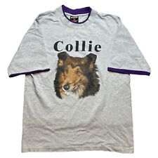 Koszulka męska border collie vintage lata 90. rozmiar duży zwierzę pies sygnał metka sportowa, używany na sprzedaż  Wysyłka do Poland