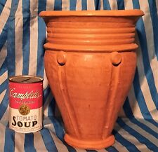 Used, 9" GARDEN PLANTER vtg terra cotta clay flower pot italian brick french pottery for sale  Shipping to South Africa