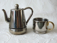 STELLA – ONE CUP COFFEE PERCOLATOR & ESPRESSO CUP – STAINLESS STEEL – ITALY, used for sale  Shipping to South Africa