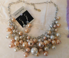 crystal necklace earrings for sale  Meriden