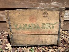 Large Canada Dry The Champagne Of Ginger Ales Wood Crate/Box 17 1/4”x11.5”x12.5” for sale  Shipping to South Africa