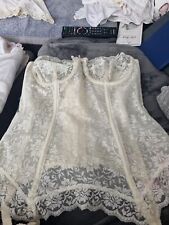 Ivory lace basque for sale  TIPTON