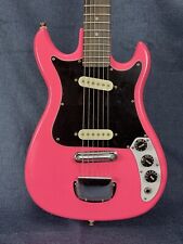 Killer 1970s Cort “Slammer” Mini-Electric Guitar In Nu-Glo Pink (Teisco/Harmony), used for sale  Shipping to South Africa