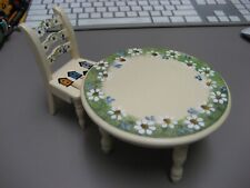Dollhouse Miniature Furniture, Dining Chair & Round Table for sale  Shipping to South Africa
