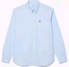 $130 Camisa Lacoste Para Hombre XL 44 Azul Claro con Botones Calce Regular Oxford Informal NUEVA segunda mano  Embacar hacia Argentina