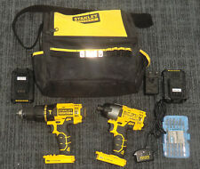 Used, Stanley FatMax: FMC626 Cordless 18v Hammer Drill + FMC641 18V Impact Driver +Acc for sale  Shipping to South Africa
