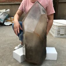 134LB Long Clear Huge Natural Lemurian smoky Quartz Crystal Point Specimen for sale  Shipping to Canada