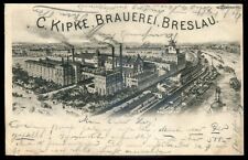 NIEMCY Breslau/ POLAND Wroclaw Postcard 1899 C. Kipke Beer Brewery Reklama na sprzedaż  Wysyłka do Poland