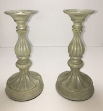 Pair pewter candle for sale  Olanta