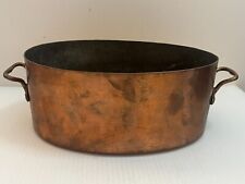 Used, Antique Vintage Copper Oval Cooking Pot Stamped 'E' 10" Metal for sale  Shipping to South Africa