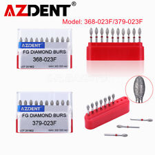 10 peças/kit AZDENT Dental Diamond Burs futebol #368-023F #379-023F vermelho fino, usado comprar usado  Enviando para Brazil