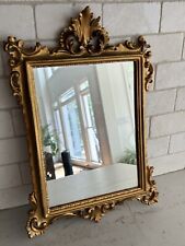 VTG Italy Gold Gilt Ornate Wall Mirror Florentine Baroque Tuscan Signed READ for sale  Shipping to South Africa