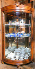Large Oak Corner Cabinet~~Bowed Glass~~One Door for sale  Stantonsburg