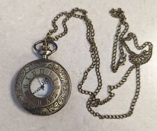 Reloj Bolsillo Vintage Aspecto Disfraz Collar Tono Dorado segunda mano  Embacar hacia Argentina