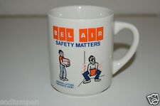 WOW Vintage BEL AIR Mercearia CA Funny Safety Matters Promo Caneca de Café Rara comprar usado  Enviando para Brazil