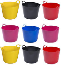 FLEXI TUB WITH HANDLE BUILDER TRUG CONSTRUCTION CONTAINER BUCKET HOME LAUNDRY UK for sale  Shipping to South Africa