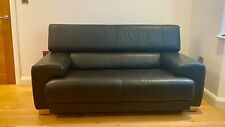 Seater black leather for sale  SUTTON COLDFIELD