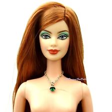 Bambola Barbie 2003 Collezione pietre portafortuna laterale capelli maggio smeraldo nuova usato  Spedire a Italy