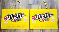 M&M's WORLD Candy amarelo brilhante vazio PAPEL BRILHANTE PRESENTE sacolas de compras 16"X6"X12" comprar usado  Enviando para Brazil