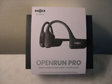 SHOKZ OPENRUN PRO BONE CONDUCTION SPORT HEADPHONES Black S810 Open-Ear Design, used for sale  Shipping to South Africa