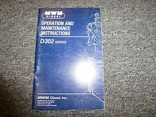 Manual de manutenção do operador do proprietário do motor MWM Diesel D302-1 D302-2 D302-3 comprar usado  Enviando para Brazil