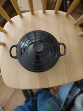 Creuset black enameled for sale  Shipping to Ireland