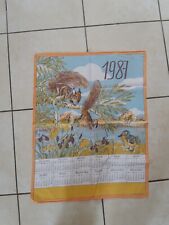 Torchon calendrier 1987 d'occasion  Athies-sous-Laon