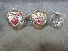 heart set ornament glass 4 for sale  Huntingtown