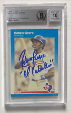 RUBEN SIERRA Assinado 1987 FLEER #138 "EL CABALLO" Beckett autêntico Auto 10 Bas comprar usado  Enviando para Brazil