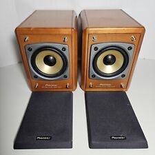 Pioneer Bookshelf Speakers Two (2) Brown Wooden S-MT3W Indoor Surround Sound for sale  Shipping to South Africa
