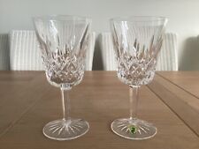 PAIR WATERFORD Crystal Glass LARGE WATER / WINE GLASSES - Lismore 6.75" 10oz, used for sale  Shipping to South Africa