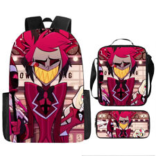Hazbin Hotel AD Charlie School Book Backpack with Shoulder Bag Pencil Case 3Pcs, used for sale  Shipping to South Africa