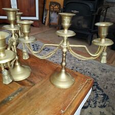 3 large brass holders for sale  Hampton