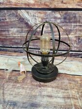 Usado, Luminária de mesa globo armilar portátil metal industrial Edison lâmpada comprar usado  Enviando para Brazil