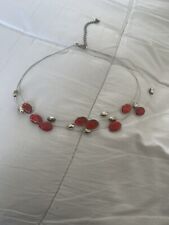 Red crystal necklace for sale  COVENTRY