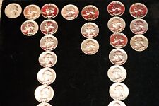 40 rolek monet z lat 1956-63 Proof Quarter 90% Srebro Piękne monety z klejnotem Cameo na sprzedaż  Wysyłka do Poland