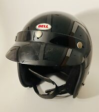 Vintage 1983 Bell RT Motorcycle/Racing Helmet Jet Black w Gold Stripe 7-1/8 L@@K for sale  Shipping to South Africa