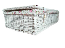 White wicker hamper for sale  BENFLEET