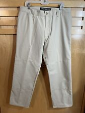 AeroStich Riderwear Pants Men’s Size 36X32 Beige full Zip Button Cotton Made USA for sale  Shipping to South Africa