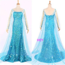 Usado, Princesa de Nieve Crecer Elsa Vestido Azul Cosplay Reina de Hielo Niña Disfraz Regalo de Halloween segunda mano  Embacar hacia Argentina