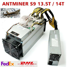 BTC BCH Bitcoin AntMiner S9 13.5T / S9 14T With 1800W PSU Miner Power Supply US for sale  Shipping to South Africa