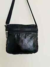 LeSportsac Classic Shiny Black Liquid Patent Shoulder Crossbody Bag Purse, used for sale  Shipping to South Africa