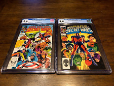 Lote Marvel Secret Wars #1 e #2 1984 Quadrinhos CGC 9.6 e CGC 9.4 PÁGINAS BRANCAS comprar usado  Enviando para Brazil