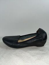 Geox Respira black Pebble leather wedges size EU 39 US 9 for sale  Shipping to South Africa