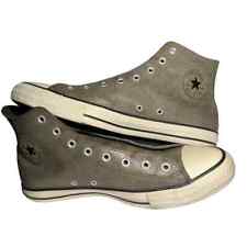 Converse All Star Leather High Tops Pine Needle Green Gray Mens Size 14 for sale  Shipping to South Africa