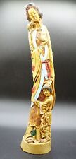 Antigo Artmark esculpido asiático mulher alta criança 16" figura de resina fundida Marfinite Itália comprar usado  Enviando para Brazil