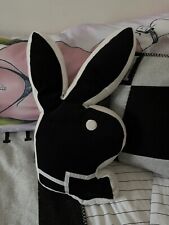 Almohada de felpa vintage Playboy Bunny 2003 con licencia Y2K negra/blanca segunda mano  Embacar hacia Mexico