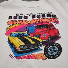 Sudadera de colección clásica para exhibición de autos para hombre XL blanca años 90 Twin Falls Idaho segunda mano  Embacar hacia Argentina