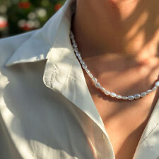 Collar de perlas irregular para hombre de moda cadena clavícula accesorios de joyería segunda mano  Embacar hacia Mexico